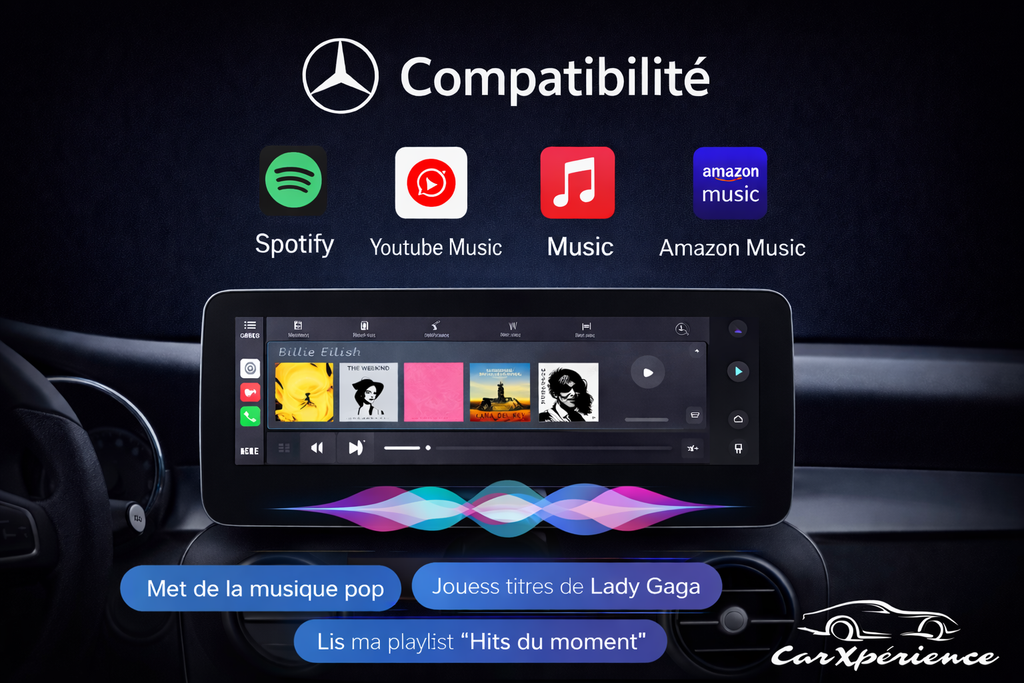 Ecran 10 Pouces Mercedes multimédia CarPlay & Android Auto – Classe A/B/G/CLA/GLA