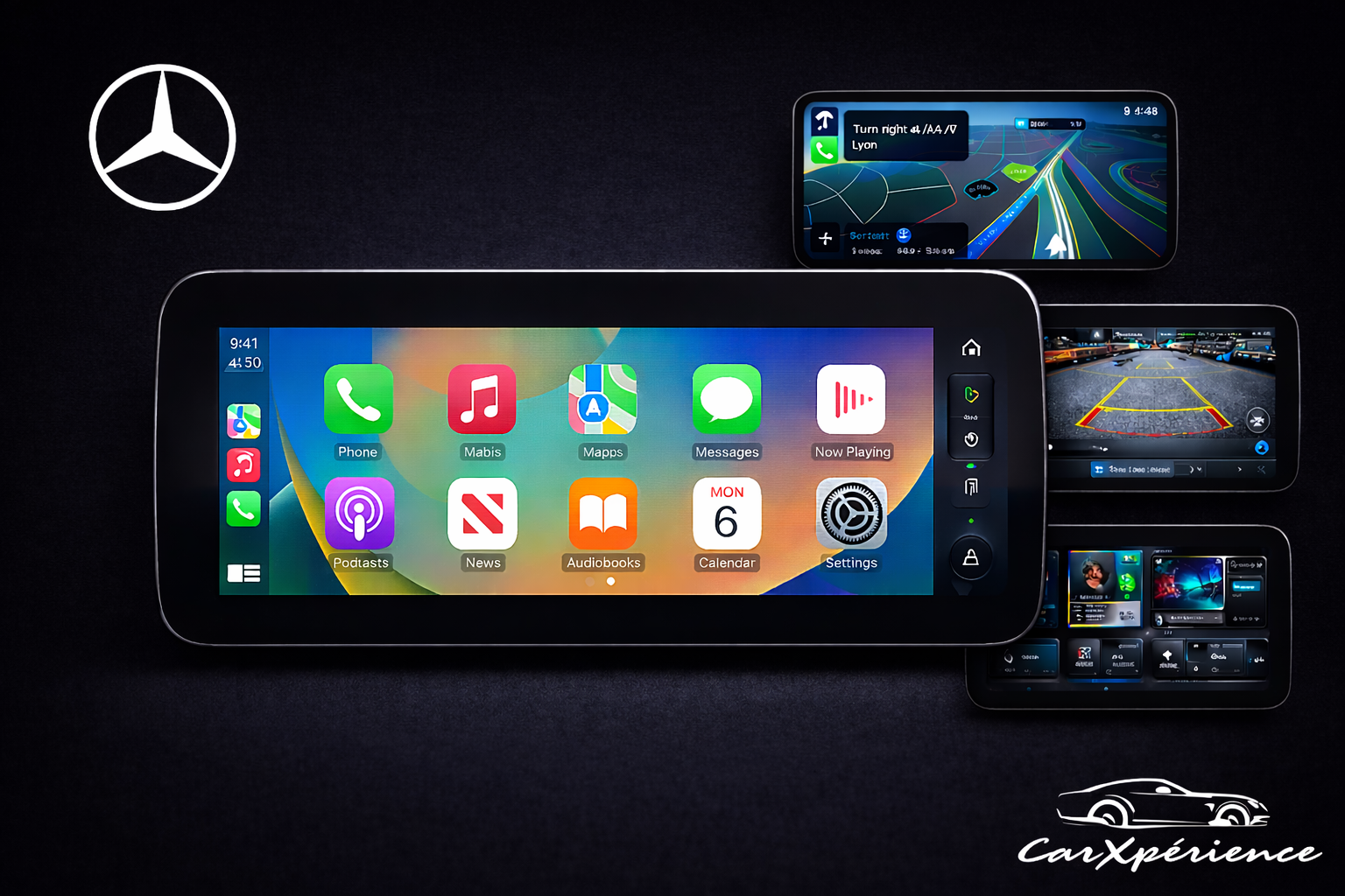 Ecran 10 Pouces Mercedes multimédia CarPlay & Android Auto – Classe A/B/G/V/CLA/GLA