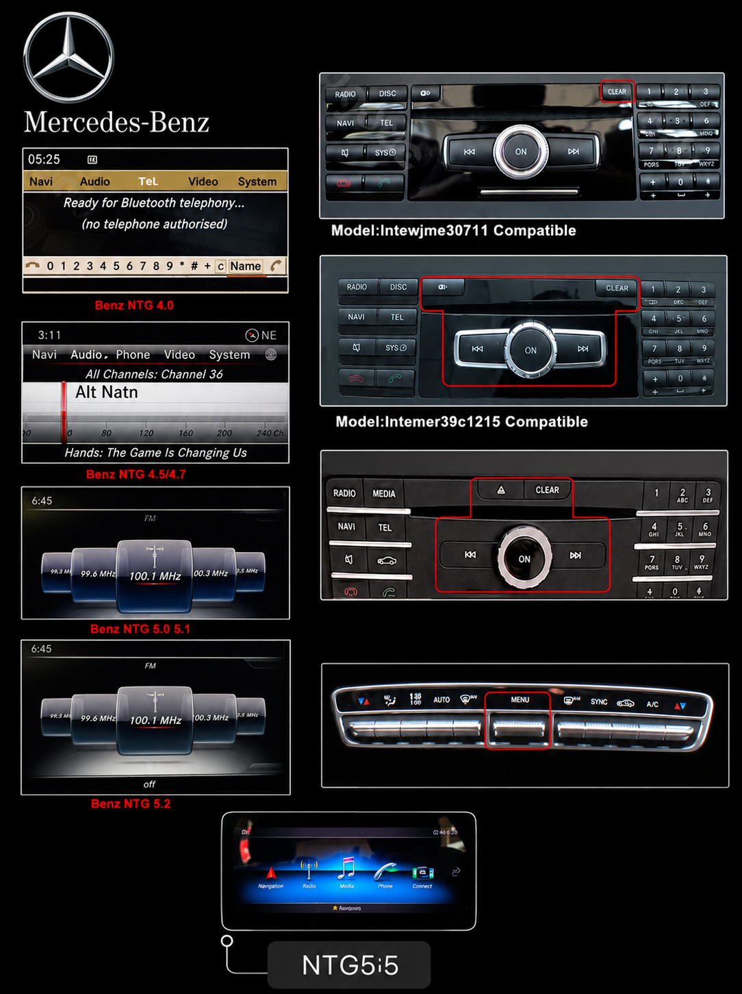 Double Ecran 12.3+12.3 Pouces Mercedes multimédia CarPlay & Android Auto – Classe A/B/CLA/GLA