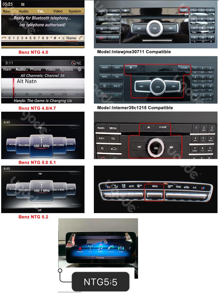 Ecran 10 Pouces Mercedes multimédia CarPlay & Android Auto – Classe A/B/G/CLA/GLA